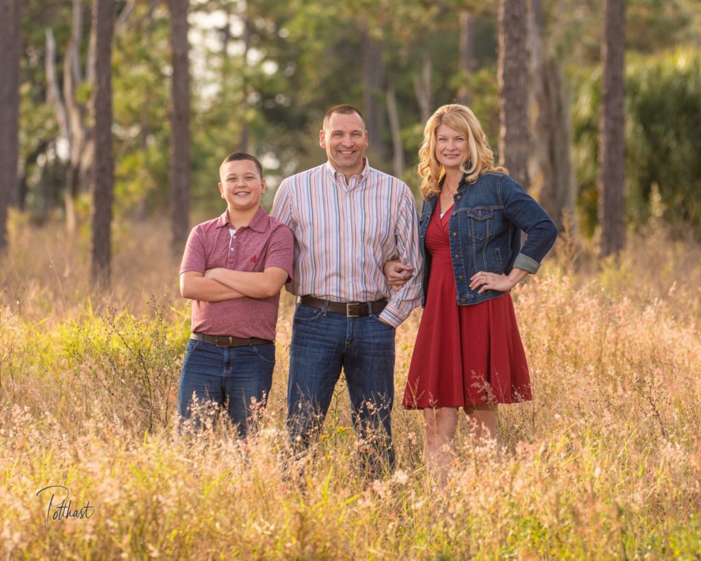 Photo of the author, Chris Shea, and her family