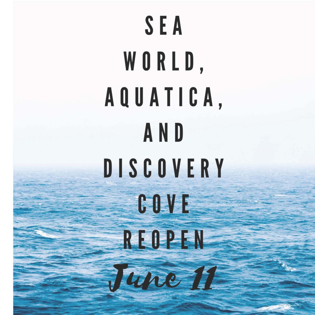 Sea World, Aquatica, and Discovery Cove are open