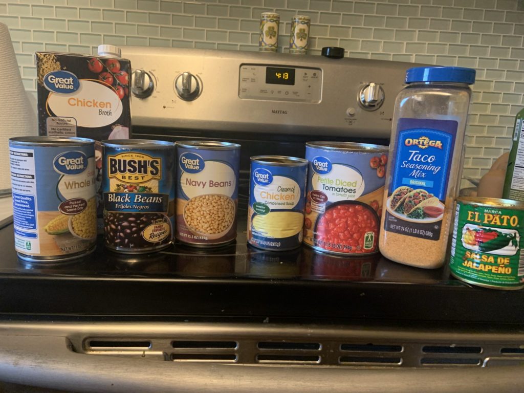 ingredients for Crockpot taco chili