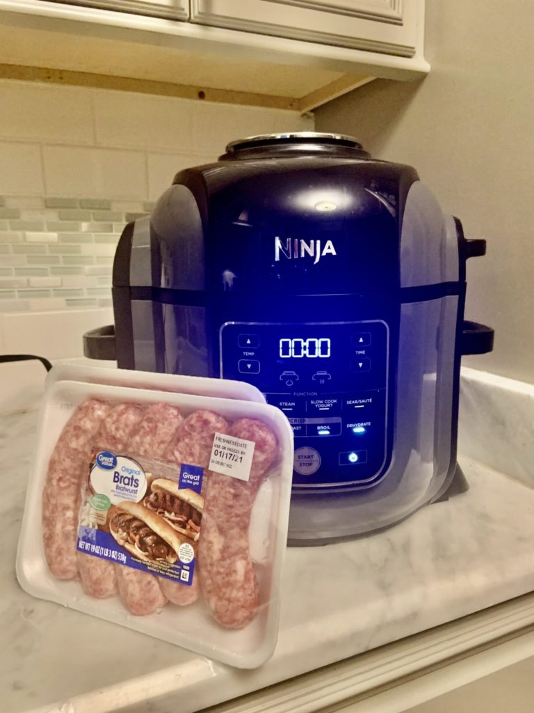 Use the Ninja Foodi or any brand air fryer to make these brats