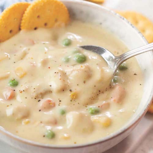 Chicken pot pie soup