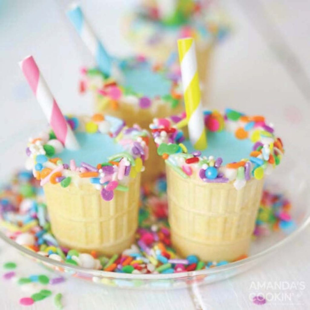 Ice cream cone rum chata shots