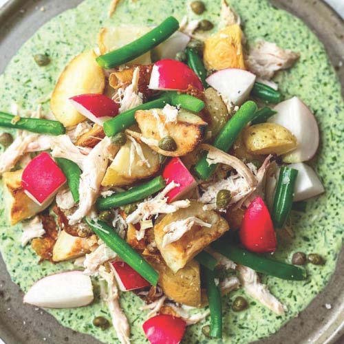 Leftover Roast Chicken Potato Salad