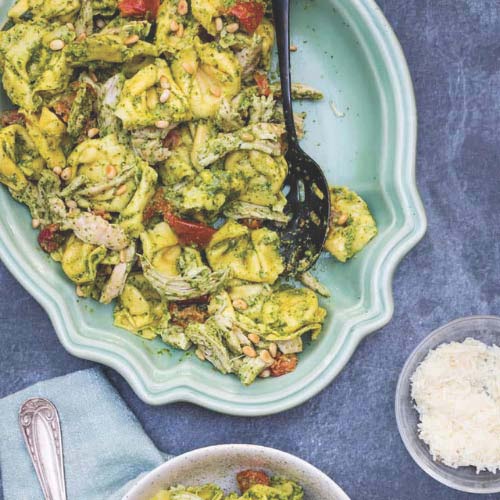 Pesto Tortellini Salad With Chicken