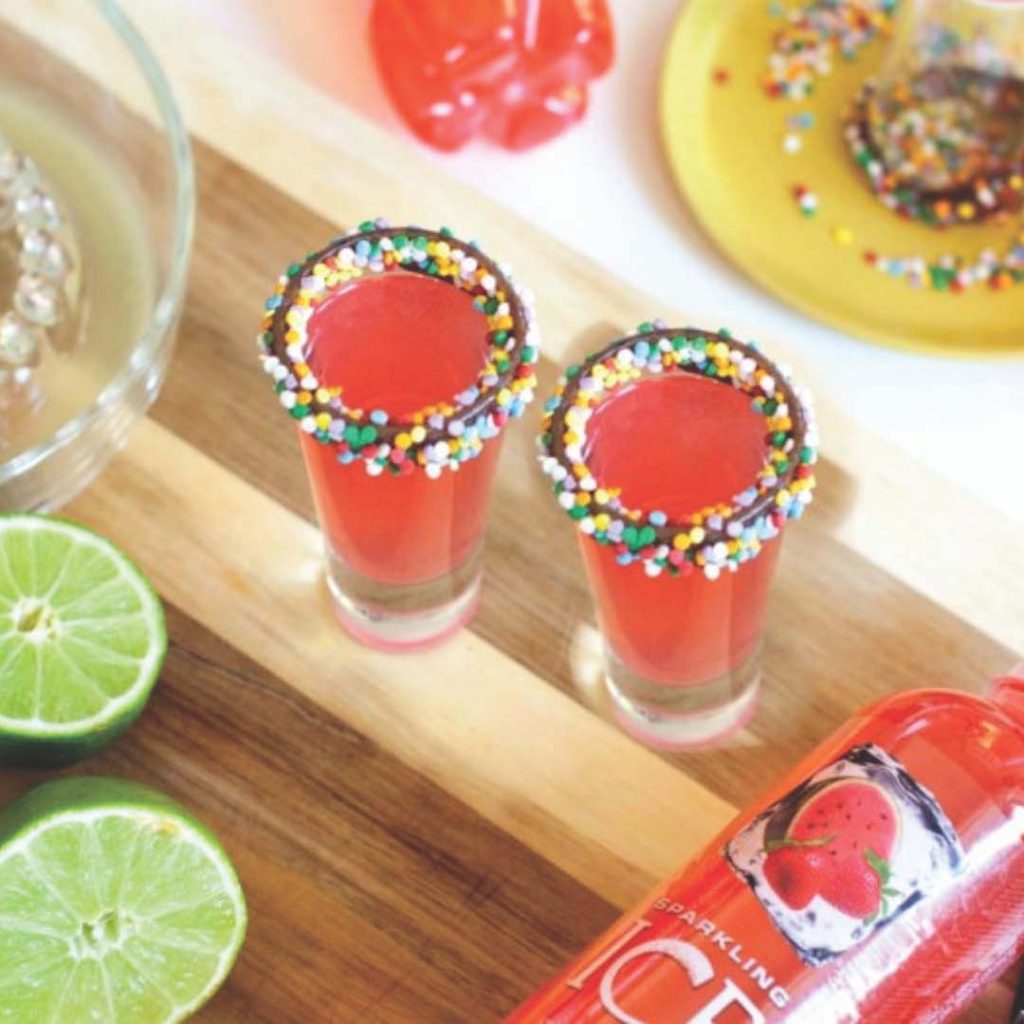 Vodka sparkle shots
