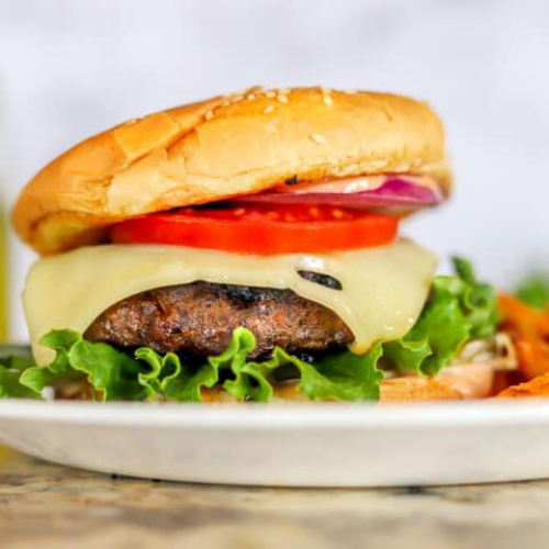 Cast iron skillet venison burger
