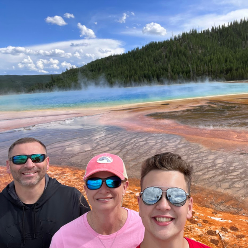 The Grand Prismatic Hot Springs in Yellowstone National Park